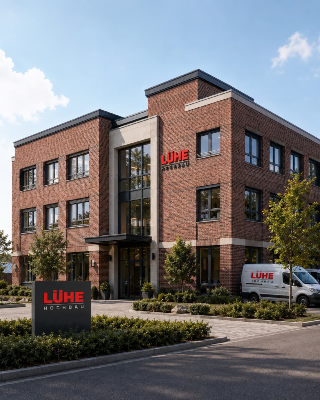 Firmengebäude der Lühe Hochbau in Helvesiek